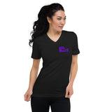 Ladies Purple Logo V-neck