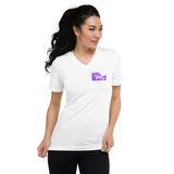 Ladies Purple Logo V-neck