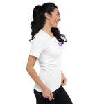 Ladies Purple Logo V-neck