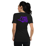 Ladies Purple Logo V-neck