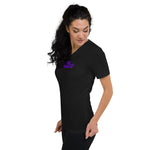 Ladies Purple Logo V-neck